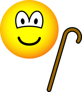 Walking cane emoticon